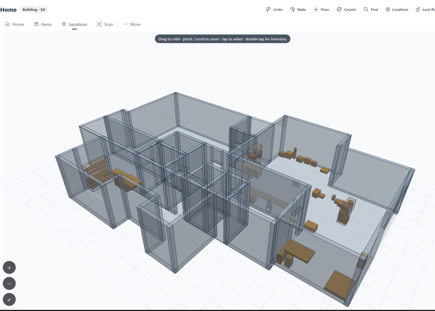 A building with several floors stacked in 3D